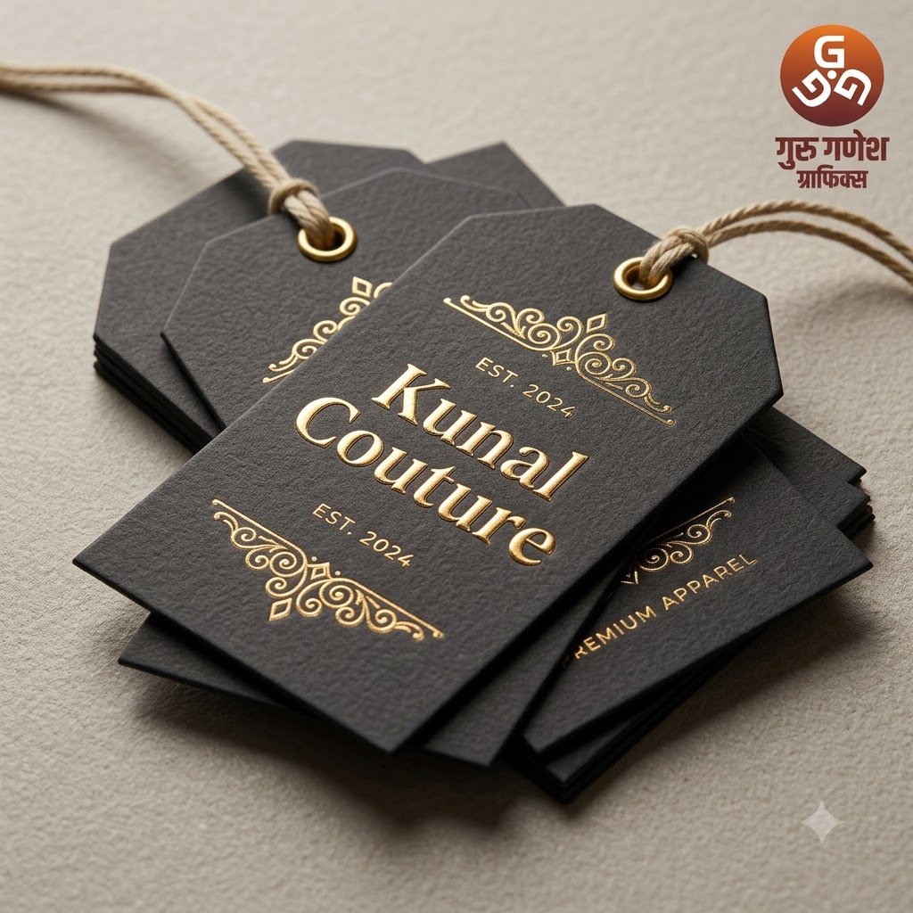 Raised Foil Hang Tags