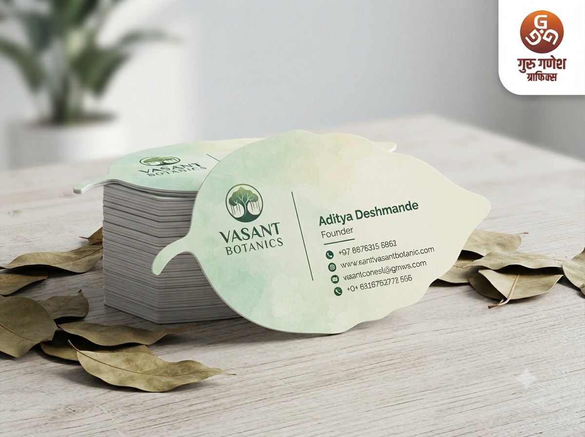 Leaf Shape Visiting Cards