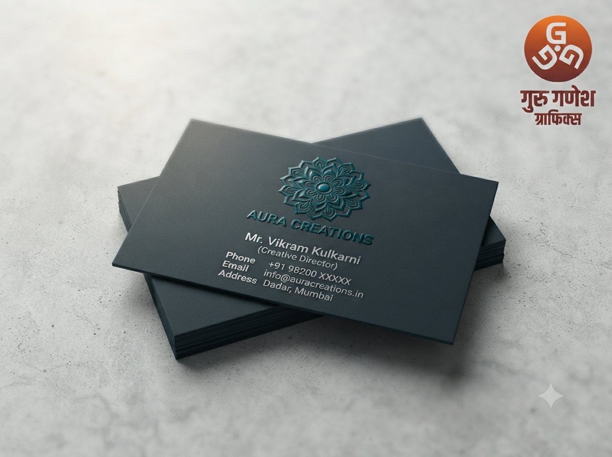 Raised UV Visiting Cards